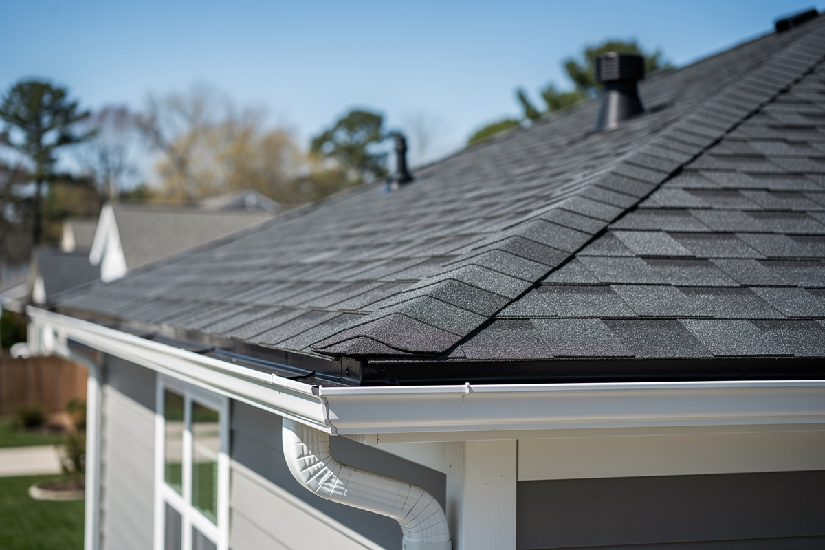 Omakotitalon, kesämökin tai muun rakennuksen katon korjaus Juva – luotettavaa palvelua variables[width=1200,height=800,description=Photorealistic photo of a new roof, picture taken from medium distance (showing some surroundings), not too deltailed, Nordic suburban house, no text, no logos]